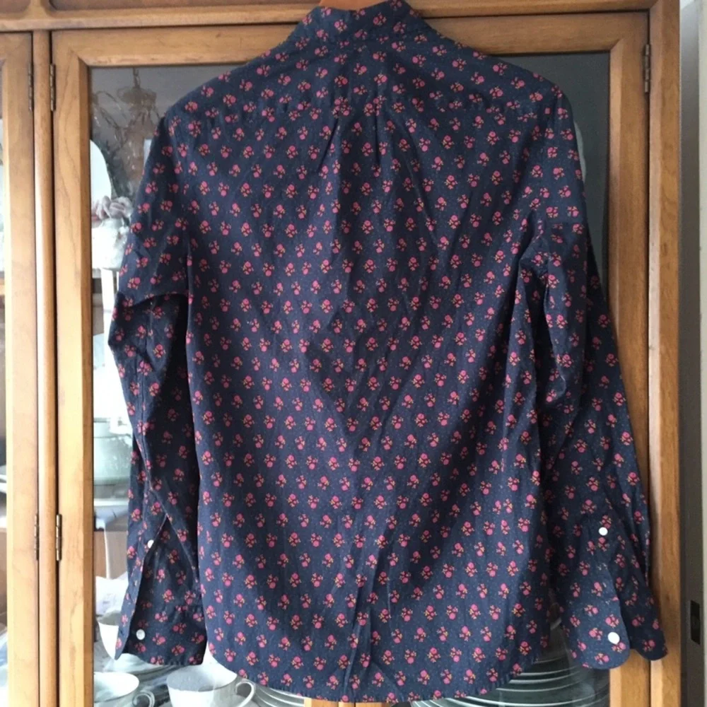 J.Crew Slim Untucked Stretch floral navy Shirt